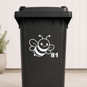 Containersticker - Bij met eigen huisnummer