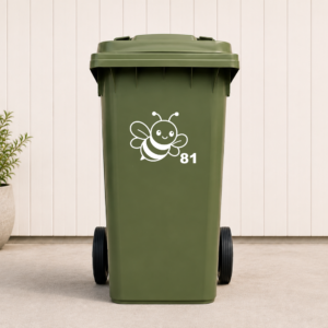 Containersticker - Bij met eigen huisnummer - Afbeelding 3