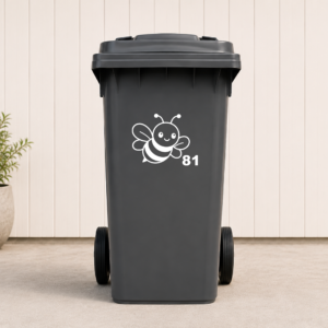 Containersticker - Bij met eigen huisnummer - Afbeelding 2